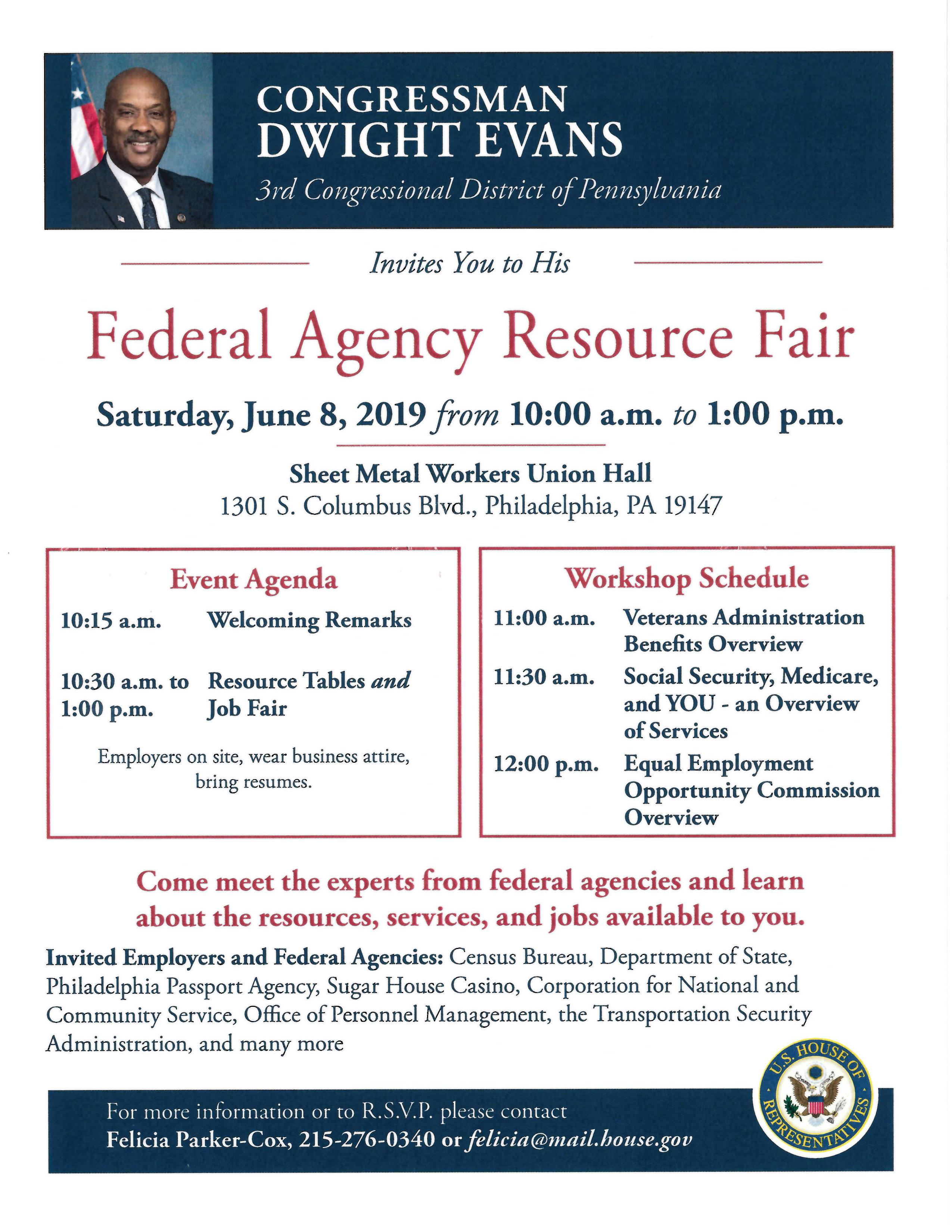 Federal services fair in Philadelphia, PA